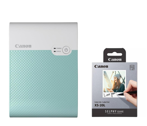 Canon Selphy Square QX10 zielony + papier XS-20L - 1223790 - zdjęcie